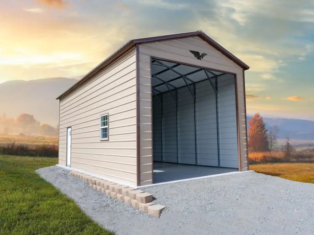 Eagle Carports vertical-roof metal garage